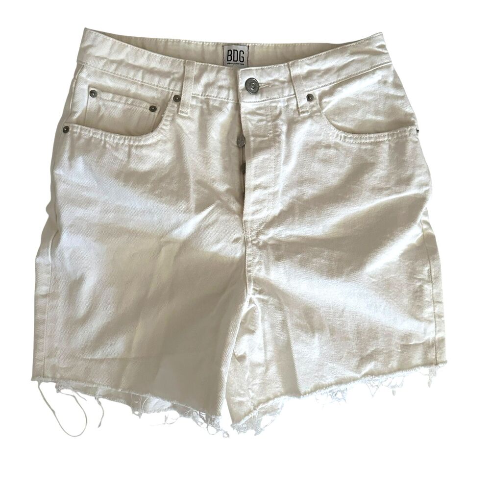 BDG White Denim Jean Shorts